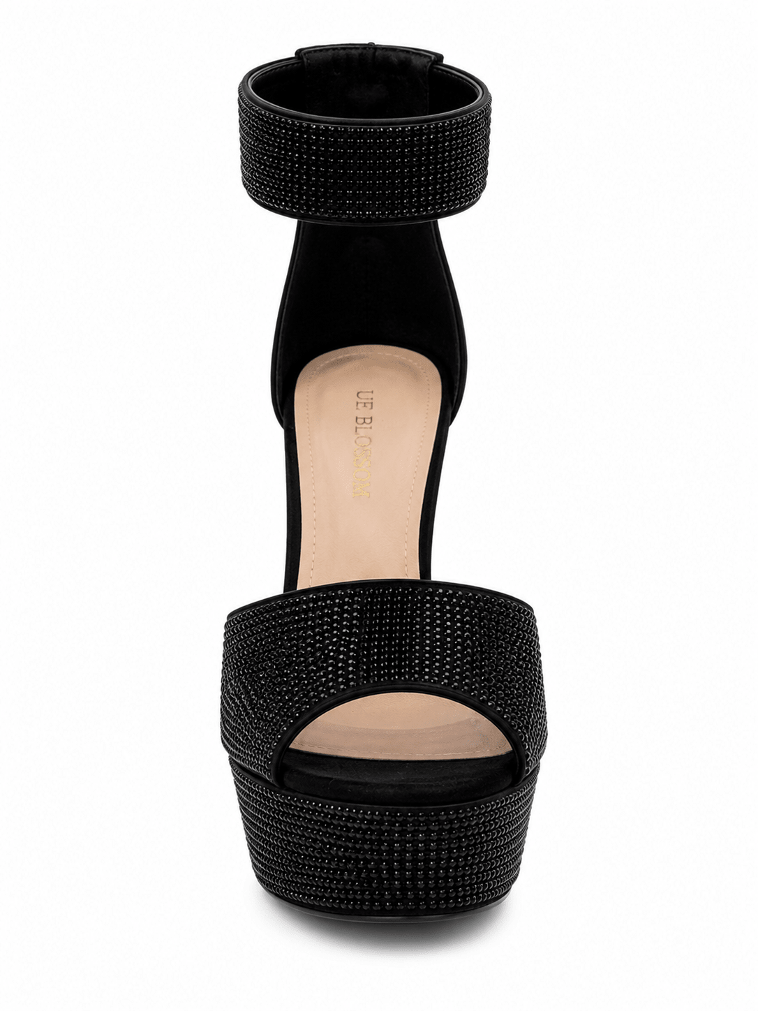peep-toe black rhinestone - Vie Sauvage