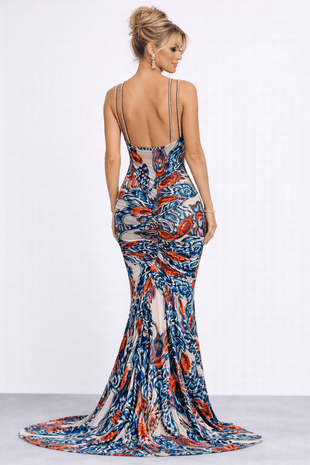Rani Gown | Crystal Cutout Halter Column | Vie Sauvage LV - Vie Sauvage